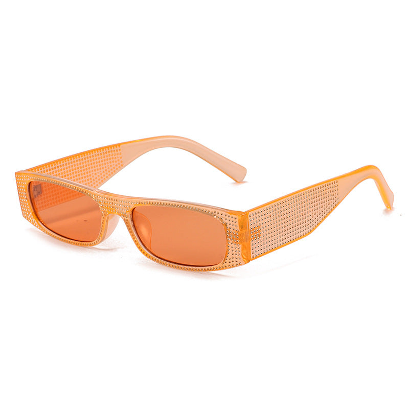 Wholesale PC Small Frame Electroplating Point Drill Sunglasses